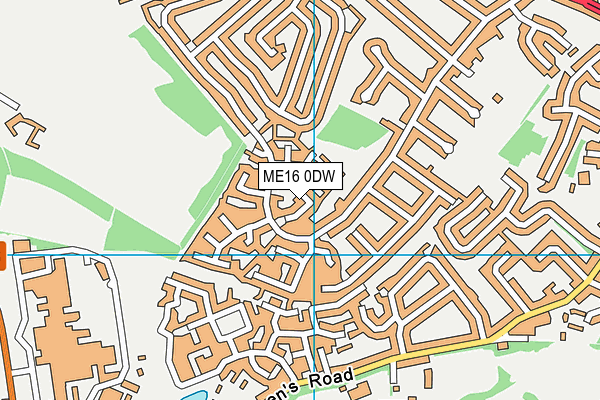 ME16 0DW map - OS VectorMap District (Ordnance Survey)