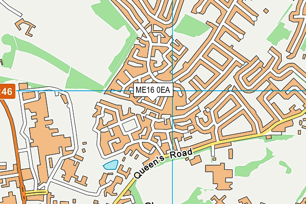ME16 0EA map - OS VectorMap District (Ordnance Survey)