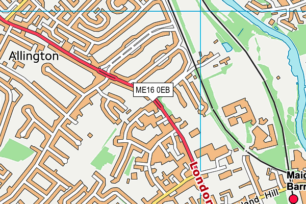 ME16 0EB map - OS VectorMap District (Ordnance Survey)