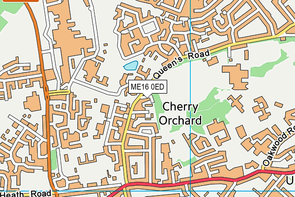 ME16 0ED map - OS VectorMap District (Ordnance Survey)