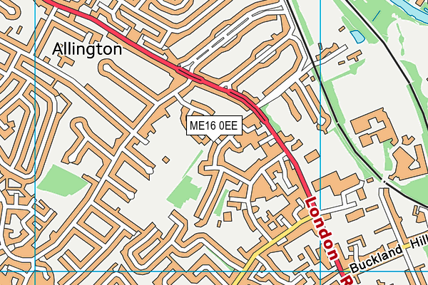 ME16 0EE map - OS VectorMap District (Ordnance Survey)