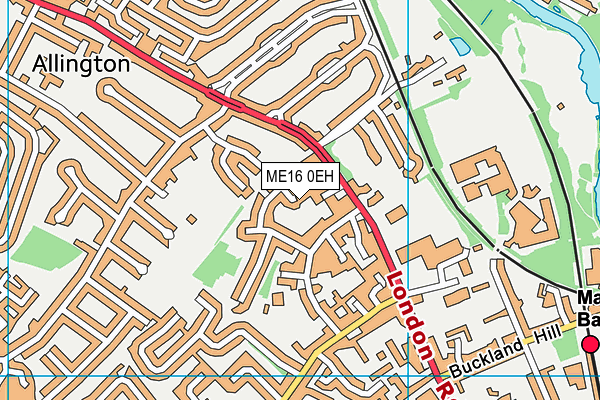 ME16 0EH map - OS VectorMap District (Ordnance Survey)