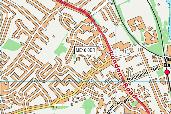 ME16 0ER map - OS VectorMap District (Ordnance Survey)