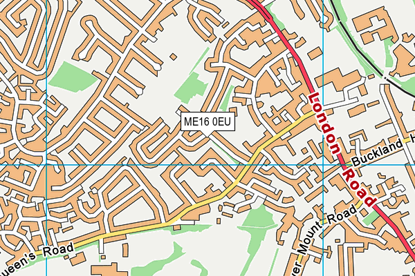 ME16 0EU map - OS VectorMap District (Ordnance Survey)