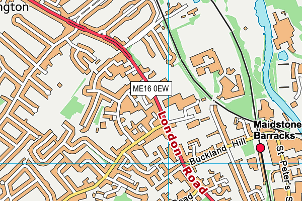 ME16 0EW map - OS VectorMap District (Ordnance Survey)