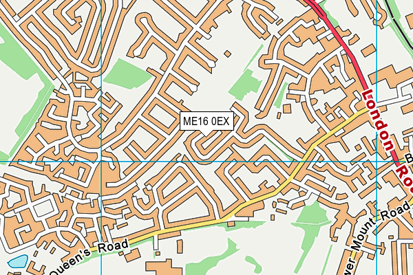 ME16 0EX map - OS VectorMap District (Ordnance Survey)