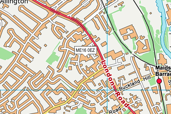 ME16 0EZ map - OS VectorMap District (Ordnance Survey)