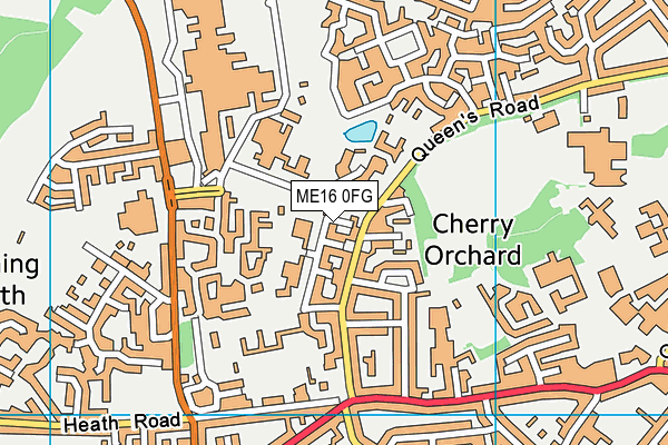 ME16 0FG map - OS VectorMap District (Ordnance Survey)