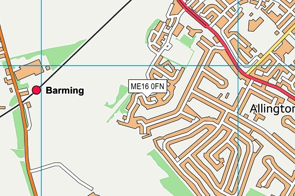 ME16 0FN map - OS VectorMap District (Ordnance Survey)