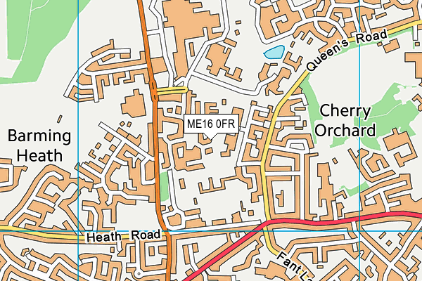 ME16 0FR map - OS VectorMap District (Ordnance Survey)