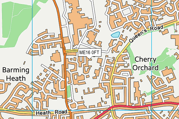 ME16 0FT map - OS VectorMap District (Ordnance Survey)