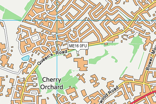ME16 0FU map - OS VectorMap District (Ordnance Survey)