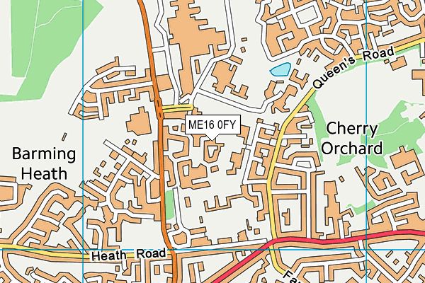 ME16 0FY map - OS VectorMap District (Ordnance Survey)
