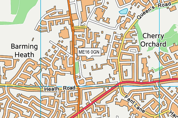 ME16 0GN map - OS VectorMap District (Ordnance Survey)