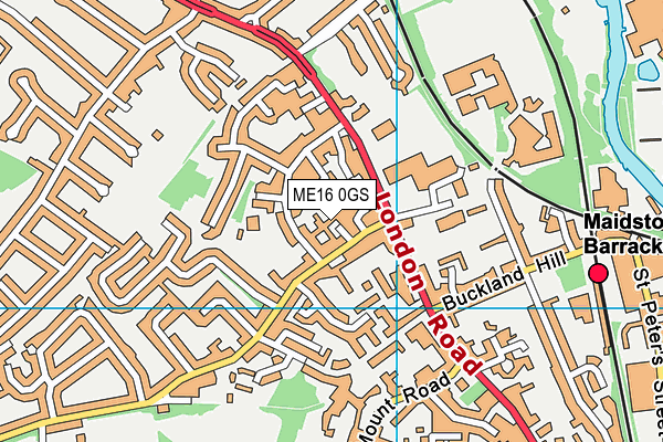 ME16 0GS map - OS VectorMap District (Ordnance Survey)