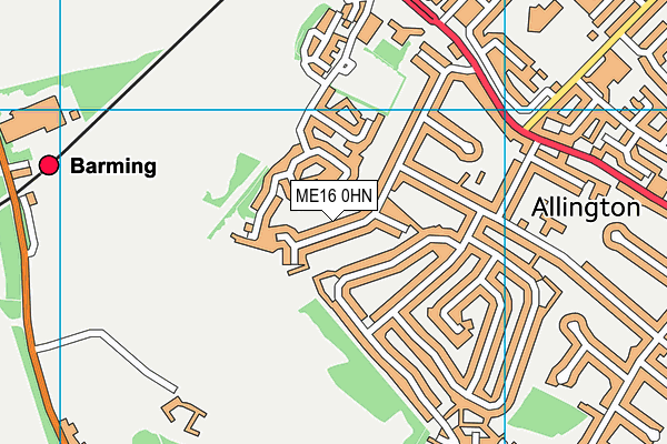 ME16 0HN map - OS VectorMap District (Ordnance Survey)