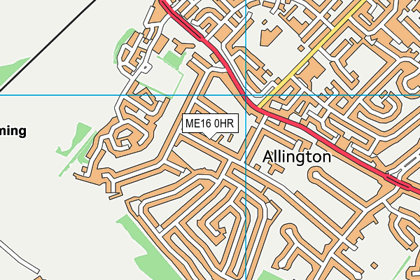 ME16 0HR map - OS VectorMap District (Ordnance Survey)
