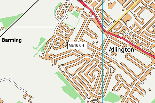 ME16 0HT map - OS VectorMap District (Ordnance Survey)