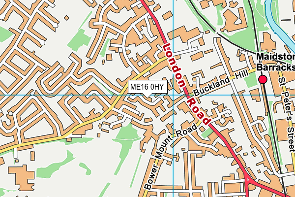 ME16 0HY map - OS VectorMap District (Ordnance Survey)