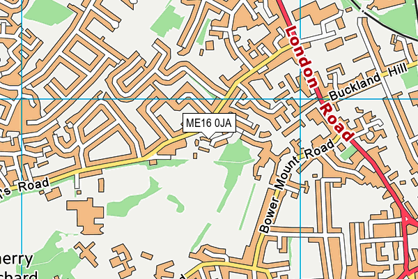 ME16 0JA map - OS VectorMap District (Ordnance Survey)