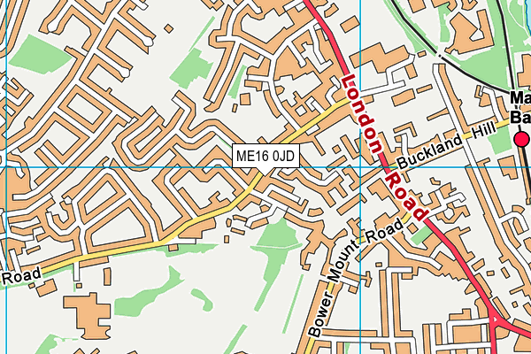 ME16 0JD map - OS VectorMap District (Ordnance Survey)