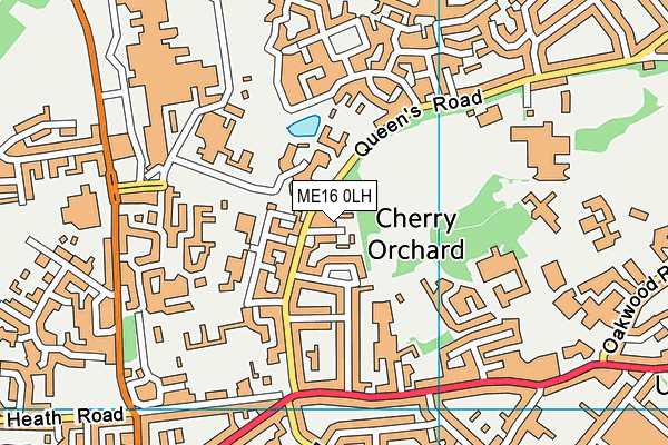 ME16 0LH map - OS VectorMap District (Ordnance Survey)