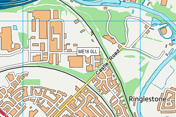 ME16 0LL map - OS VectorMap District (Ordnance Survey)