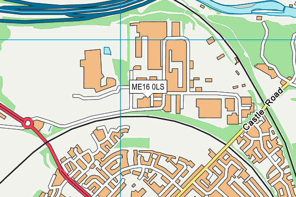 ME16 0LS map - OS VectorMap District (Ordnance Survey)