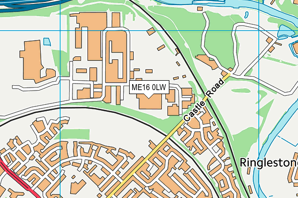 ME16 0LW map - OS VectorMap District (Ordnance Survey)