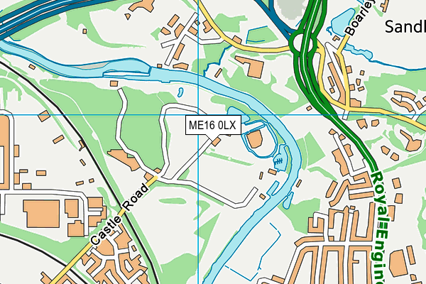 ME16 0LX map - OS VectorMap District (Ordnance Survey)