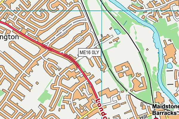 ME16 0LY map - OS VectorMap District (Ordnance Survey)