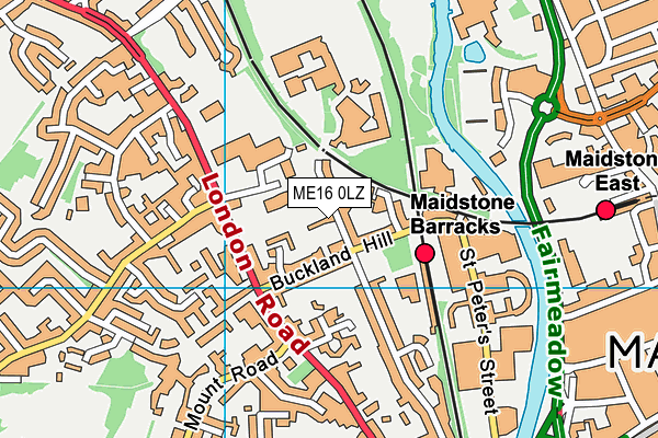 ME16 0LZ map - OS VectorMap District (Ordnance Survey)