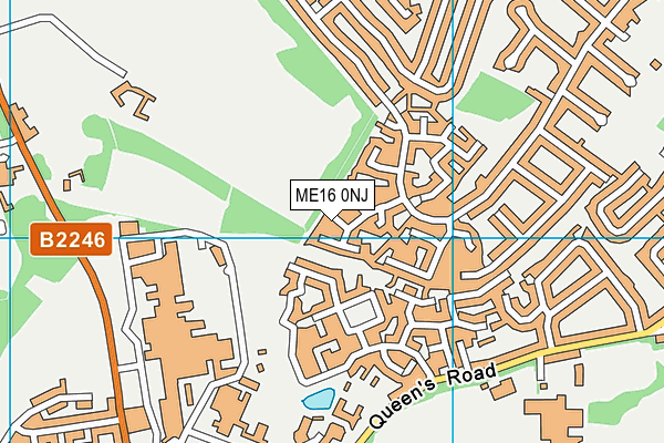 ME16 0NJ map - OS VectorMap District (Ordnance Survey)