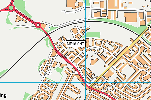 ME16 0NT map - OS VectorMap District (Ordnance Survey)