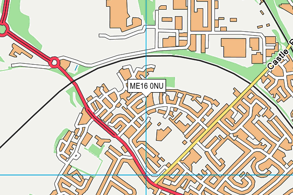 ME16 0NU map - OS VectorMap District (Ordnance Survey)