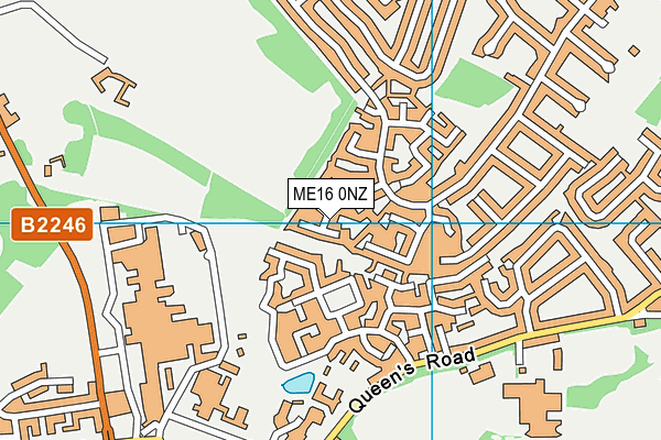 ME16 0NZ map - OS VectorMap District (Ordnance Survey)