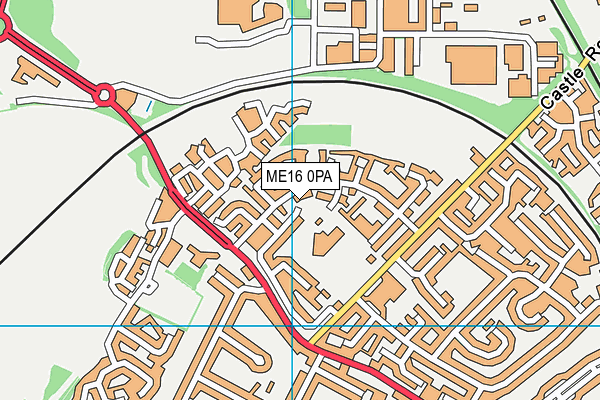 ME16 0PA map - OS VectorMap District (Ordnance Survey)