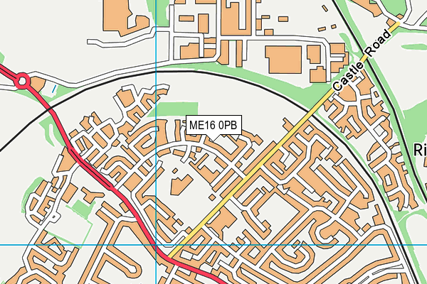 ME16 0PB map - OS VectorMap District (Ordnance Survey)
