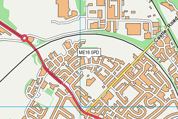 ME16 0PD map - OS VectorMap District (Ordnance Survey)