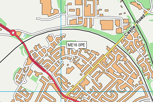 ME16 0PE map - OS VectorMap District (Ordnance Survey)