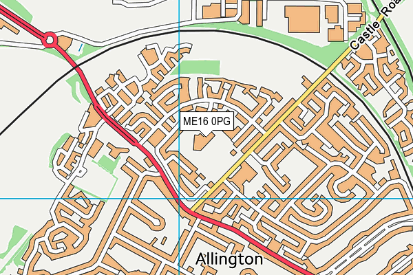 Allington Primary School map (ME16 0PG) - OS VectorMap District (Ordnance Survey)