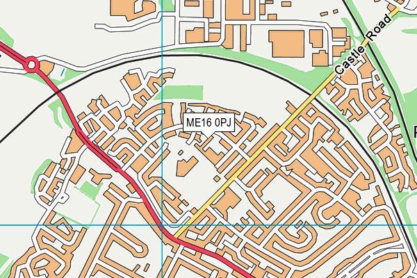ME16 0PJ map - OS VectorMap District (Ordnance Survey)