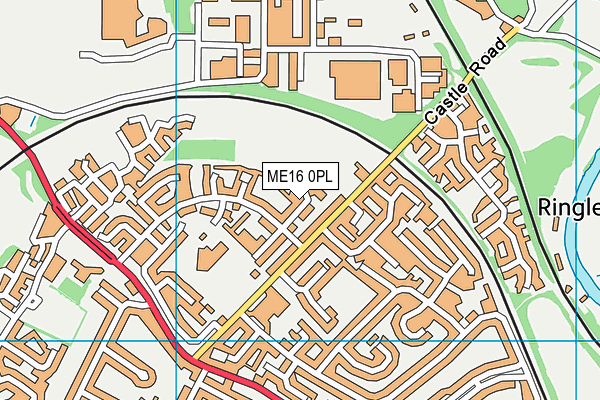 ME16 0PL map - OS VectorMap District (Ordnance Survey)