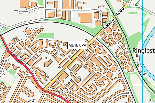 ME16 0PP map - OS VectorMap District (Ordnance Survey)