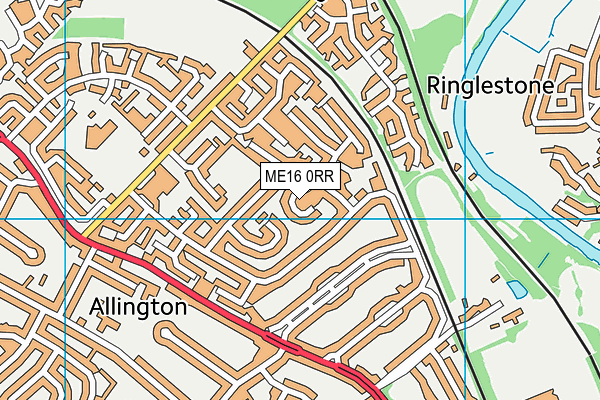 ME16 0RR map - OS VectorMap District (Ordnance Survey)