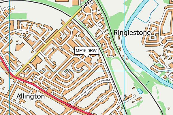 ME16 0RW map - OS VectorMap District (Ordnance Survey)
