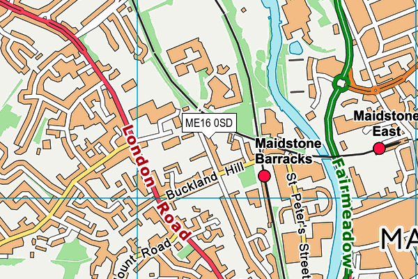 Welcome Gym (Maidstone) map (ME16 0SD) - OS VectorMap District (Ordnance Survey)