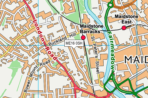 ME16 0SH map - OS VectorMap District (Ordnance Survey)