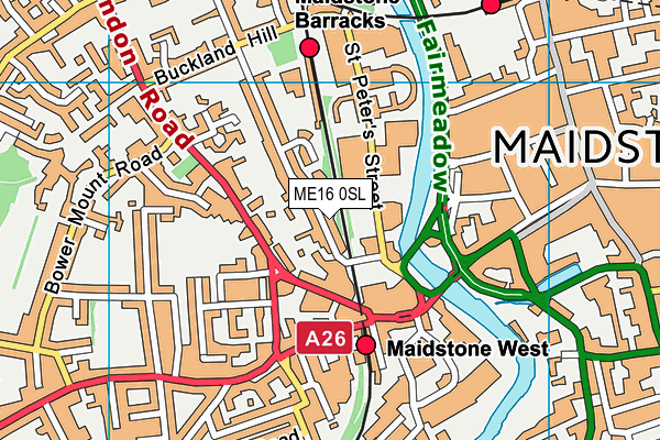 ME16 0SL map - OS VectorMap District (Ordnance Survey)