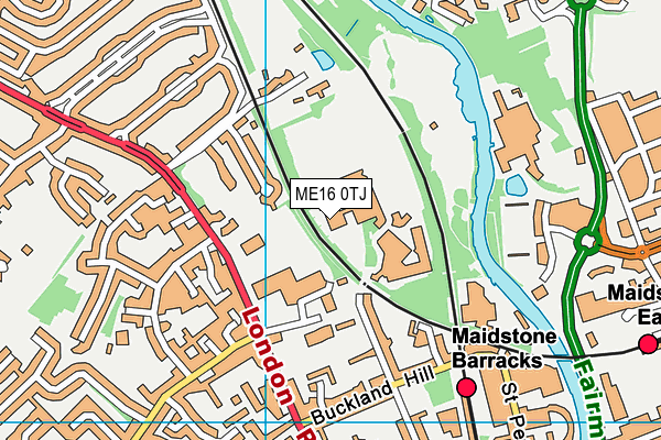ME16 0TJ map - OS VectorMap District (Ordnance Survey)